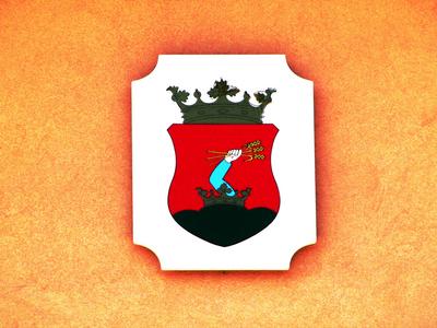 Coat of arms of the city of Mezőkövesd - Hungary-stock-photo