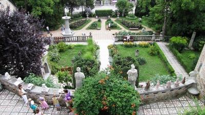 Bory castle park with visitors - Székesfehérvár - Hungary-stock-foto