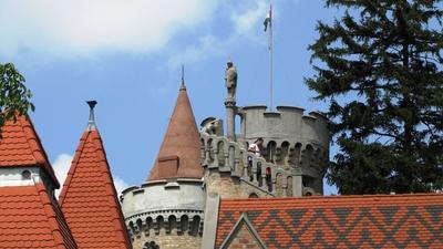 Bory Castle Towers - Székesfehérvár - Hungary-stock-photo