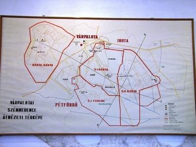 Overview map of the Várpalota coal pool - Hungary - Mining-stock-foto