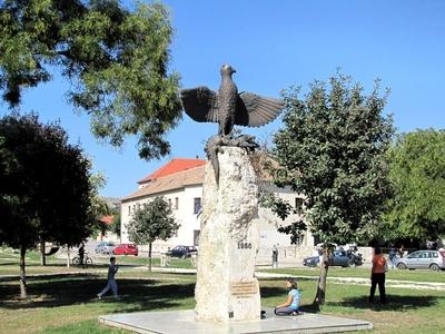 1956 monument - Várpalota - Hungary-stock-foto