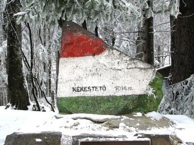 Hungary's highest point - Kékestető - Mátra-stock-photo