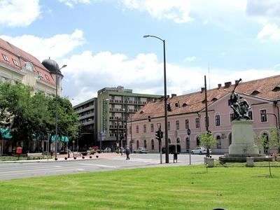 Nagykanizsa - Erzsébet square - Hungary-stock-foto