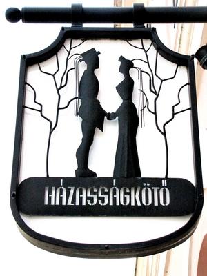 Marriage hall emblem in Nagykanizsa - Hungary-stock-foto