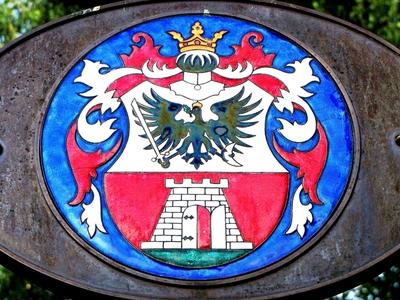 Nagykanizsa city coat of arms - Hungary-stock-photo