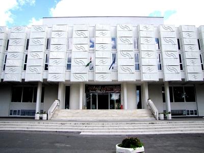 The Sándor Hevesi cultural center in Nagykanizsa - Huingary-stock-photo