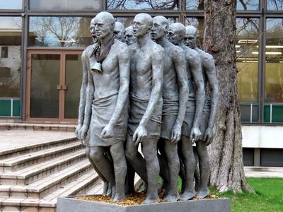 Sculpture group - Slaves - Budapest - Stefania park-stock-photo