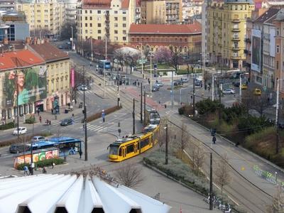 Budapest - Széll Kálmán square and Széma square-stock-foto