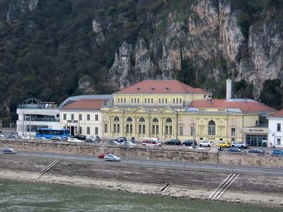 The Rudas spa - Budapest - Danube - Gellért Hill-stock-foto