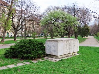 Memory site of the beheaded leaders of the first hungarian republican movemenrt of 18th C. - Budapest-stock-photo