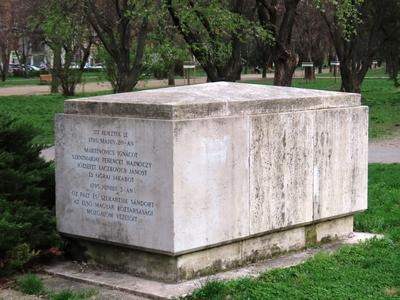 Memopry site of beheaded leaders of first hungarian republican movement of 18th C. - Budapest-stock-photo