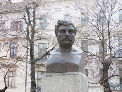 Bust of Hungarian poet Berzsenyi Dániel - Budapest-stock-foto