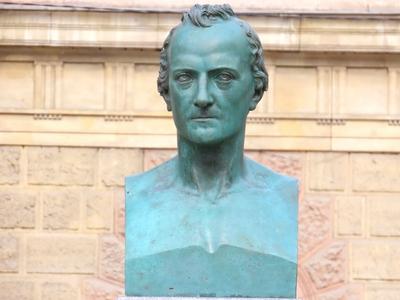 Bust of Kazinczy Ferenc - Hungarian writer - Leader of language reform-stock-foto