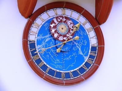 The musical clock of Órajáték - Székesfehérvár - Hungary-stock-foto