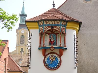 The musical clock called Orajáték - Székesfehérvár - Hungary-stock-photo