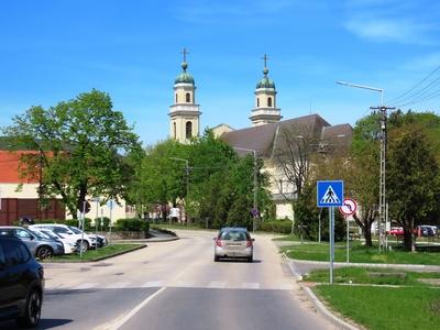 Csákvár - View - St. Michael the Archangel Church - Hungary-stock-foto