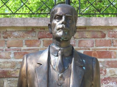 Statue of Count Móric Esterházy former PM of Hungary - Majk-stock-photo