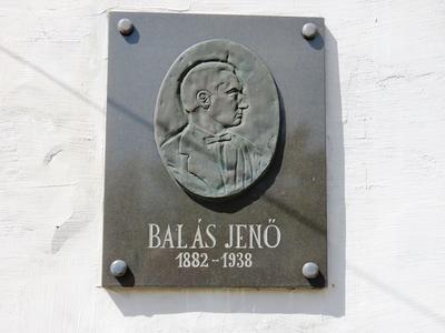 Balás Jenő enginee's bas reliefr - Bauxit researcher - Gánt - Hungary-stock-foto