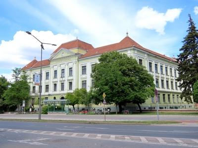 Békéscsaba - Hungary - The evangelical high school-stock-photo