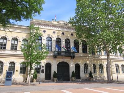Békéscsaba - City Hall - Hungary _ Ybl Miklós-stock-foto
