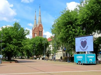 Szent István square - Békéscsaba - Hungary-stock-foto