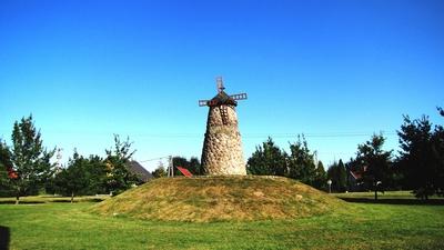 Geographical center of Hungary - Szarvas-stock-photo