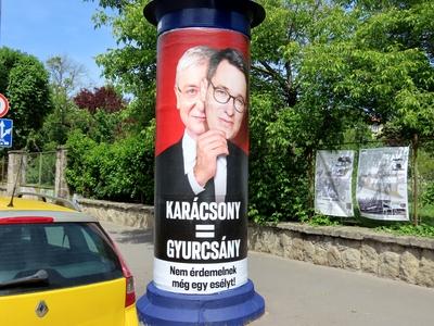 Hungarian government propaganda poster - Budapest-stock-foto