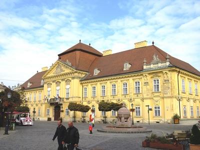 The bishop's palace in Székesfehérvár - Hungary-stock-foto