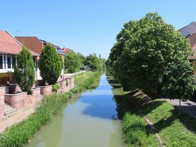 Gyula - The Living Water Channel - Hungary-stock-foto