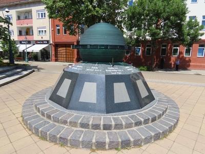 The world clock (sun clock) - Gyula - Hungary-stock-foto