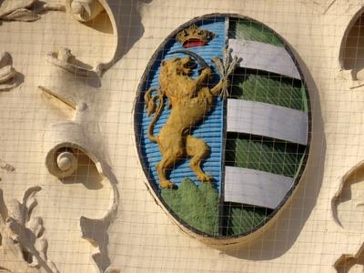 Coat of arms of Gyula - Hungary-stock-photo