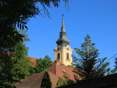 Gyula - Church in a picturesque setting - Nature-stock-foto