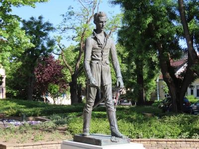 Petőfi Sándor statue - Hungarian poet - Gyula-stock-foto