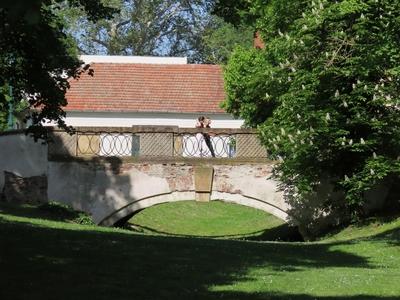 Little bridge - Gyula Castle - Hungary-stock-foto
