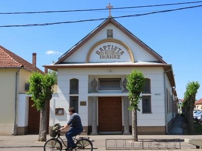 Baptist house of worship - Gyula - Hungary-stock-photo