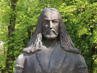 Bust of Albrecht Dürer - Gyula - Hungary-stock-foto