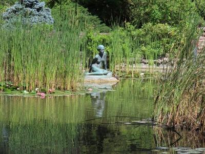 Little Marmaide statue - Budapest - Margeret Island-stock-foto