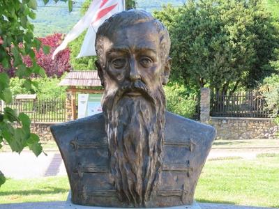 Bust of crown guard Péter Perényi - Füzér - Hungary-stock-foto