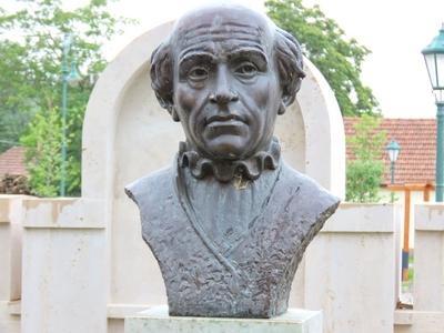 Bust of Paracelsus - Tokaj - Wine - Hungary-stock-foto