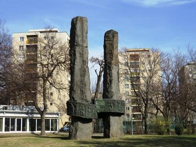 The worker-peasant alliance Monument - Budapest - Kőbánya-stock-foto