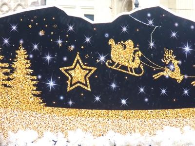 Christmas atmosphere decoration on Szent István square - Budapest-stock-foto