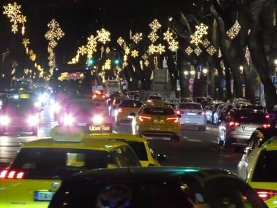 Christmas lights in Budapest - Andrássy Avenue-stock-foto