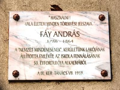 "Nation's All-rounder" Gáy András memorial plaque - Budapest-stock-photo