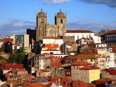 Porto - Sé Cathedral - Panorama - Portugal-stock-foto