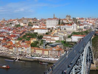 Porto panorama - Portugal - Luíz Bridge - Douro river-stock-foto