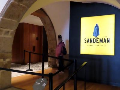 The Sandeman winery's presentation wine cellar - Porto - Portugal-stock-foto
