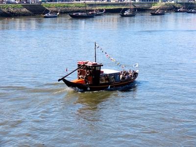 Porto - Sightseeing boat on the Douro River - Portugal-stock-foto