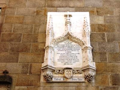 Memorial plaque in honor of Henry the Navigator born in that house - Porto - Portugal-stock-foto