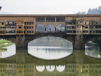 Ponte Veccjio - Arno river - Florence - Italy - Firenze-stock-foto