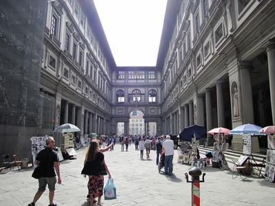 Uffizi - Girenze - Florence - Italy - Gallery-stock-foto